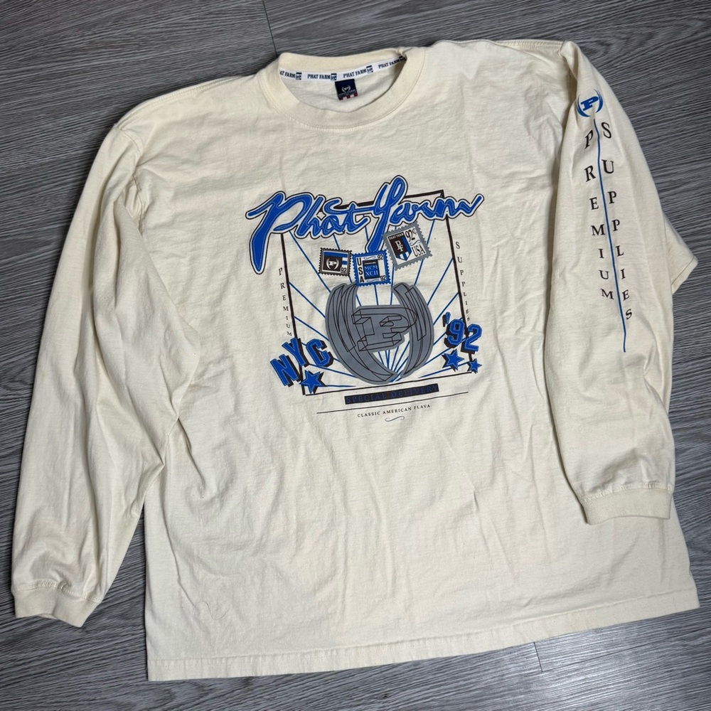 Vintage Phat Farm Long Sleeve Men’s Sz XXL Shirt Hip Hop Baggy Y2K Made In USA